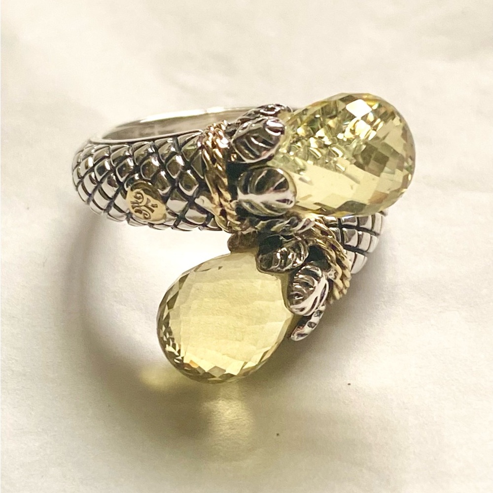 Andrea Candela 18K & 925 Silver Lemon Citrine Ring